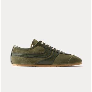 Dries Van Noten Dustin Suede Green Low Top  Sneakers Size 38